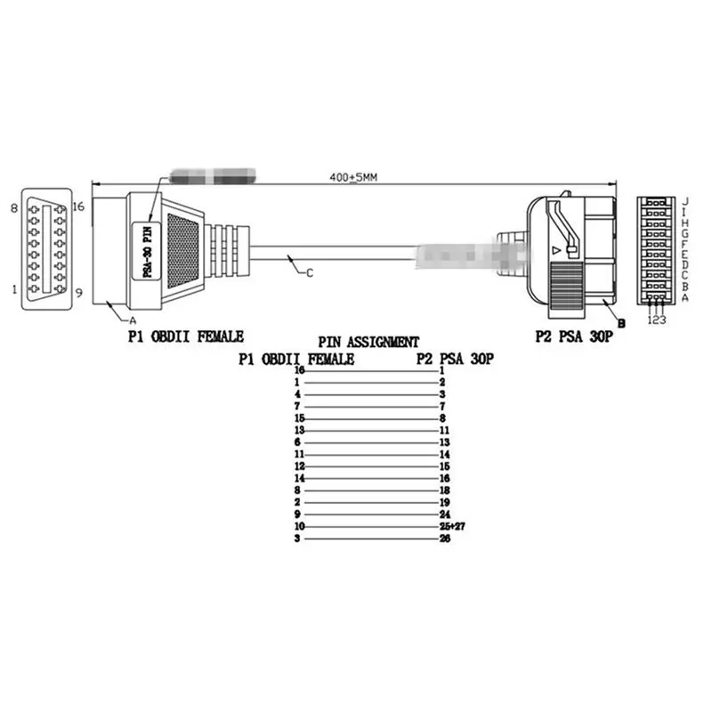 Лучшие продажи Lexia3 PP2000 PSA 30Pin кабель OBD2 EOBD (система бортовой диагностики, Lexia3 PSA 30 штырьевой OBDII диагностические кабели для peugeot, для Citroen