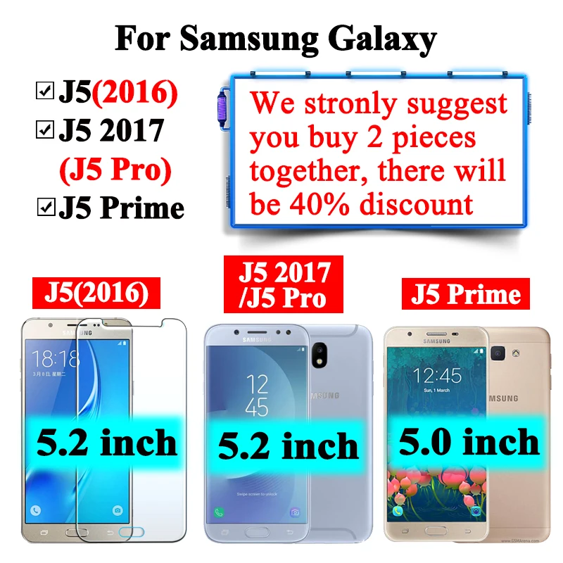 Защитное стекло для экрана samsung galaxy j5 на samsyng j 5 prime pro, защитное закаленное покрытие 5j