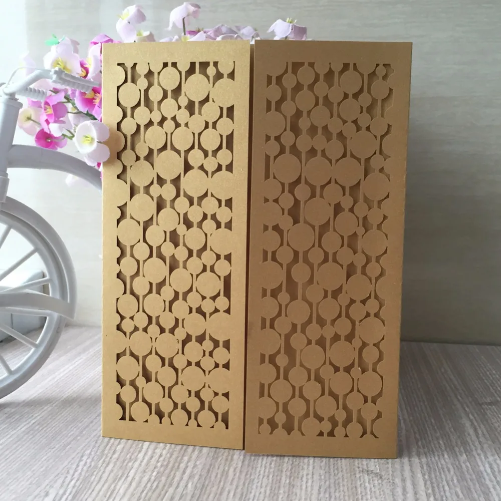 20pcs free shipping laser cut flower design greeting card