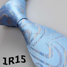 2015 Latest Style Designer Necktie Light Blue/Blue/White Geometric Floral Design Casual/Prom Dress Blusa/Shirt Men’s Accessories
