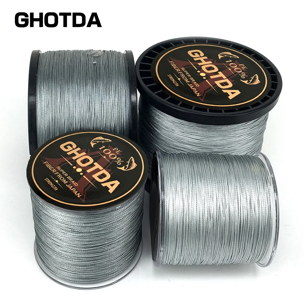 

NEW PE 300M 500M 1000M PE Braided Fishing Line 8 Strands Strong Grey Fishing Line vissen Carp Fishing Saltwater
