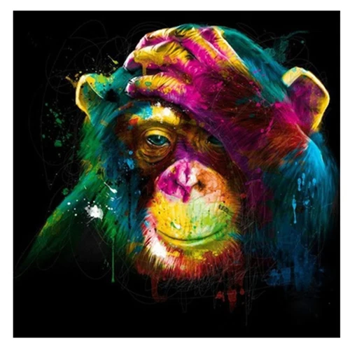 

Monkey Mosaic Full Resin Diamond Painting Cross needle Square Diamond Mosaic Craft Diamond Embroidery Diy Needlework