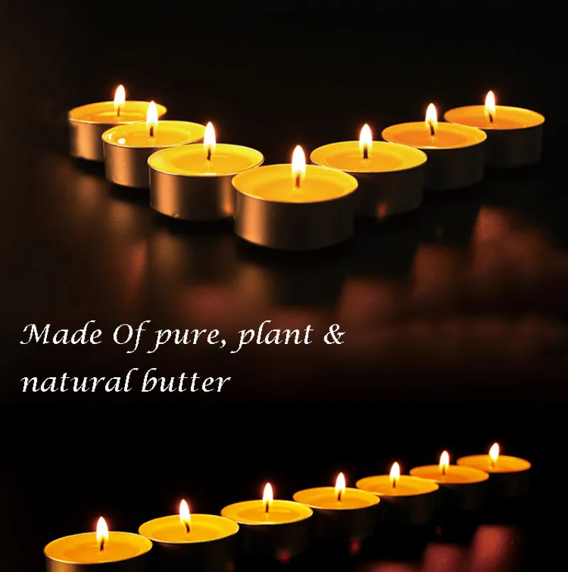12 hours burning 32 pieces butter candles8