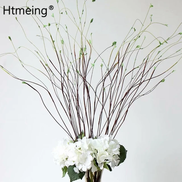 ACOOH 6Pcs Artificial Pussy Willow Branches for Vases,33In Dried Faux  Pussywillows Long Stem Artificial Flowers for Tall Vase Fake Ficus Twig for  Home