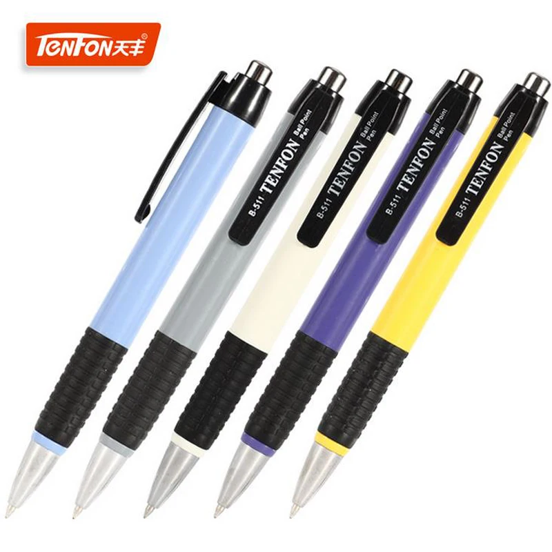 

Wholesale 48 pcs creative pressing ballpoint pen 0.7mm blue ink Korea creative pen for school & office escolar material B511