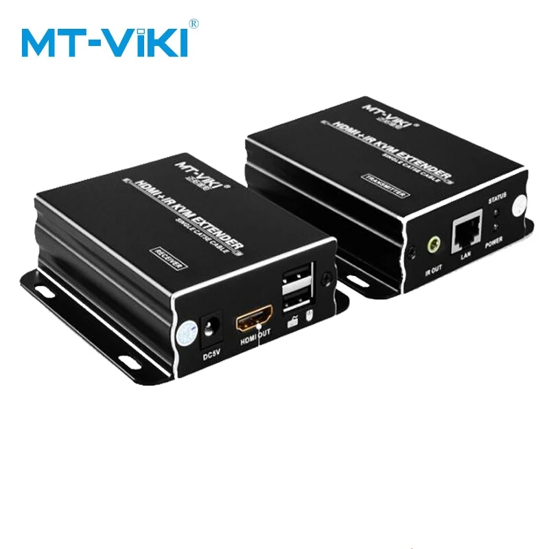

MT-VIKI HDMI KVM Network Extender 120m CAT 5E 6E Network Cable Signal Amplification Transmission With Mouse and Keyboard Control