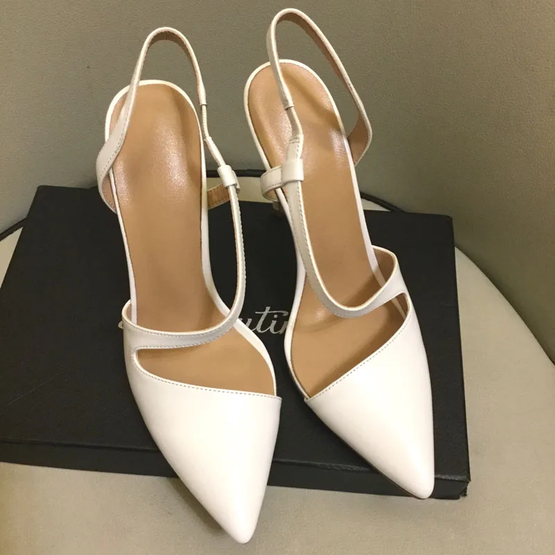 

Leather Sandalias Mujer 2019 High Heels Sandalia Feminina Summer Sandals Women Pointed Toe Shoes Women Zapatos De Mujer Big Size