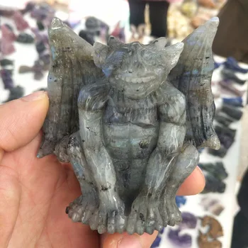 

Natural labrador stone carving of the cool beast as a home decoration