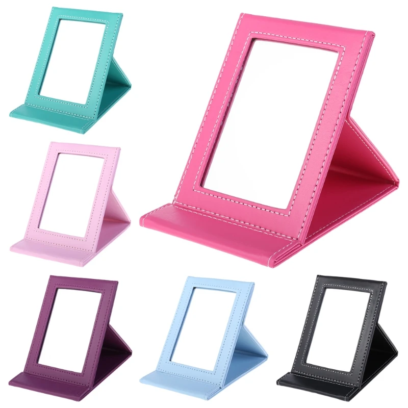 

1 Set Coolrunner Foldable Portable Leather Makeup Mirror Women Beauty Cosmetics Mirror For Women