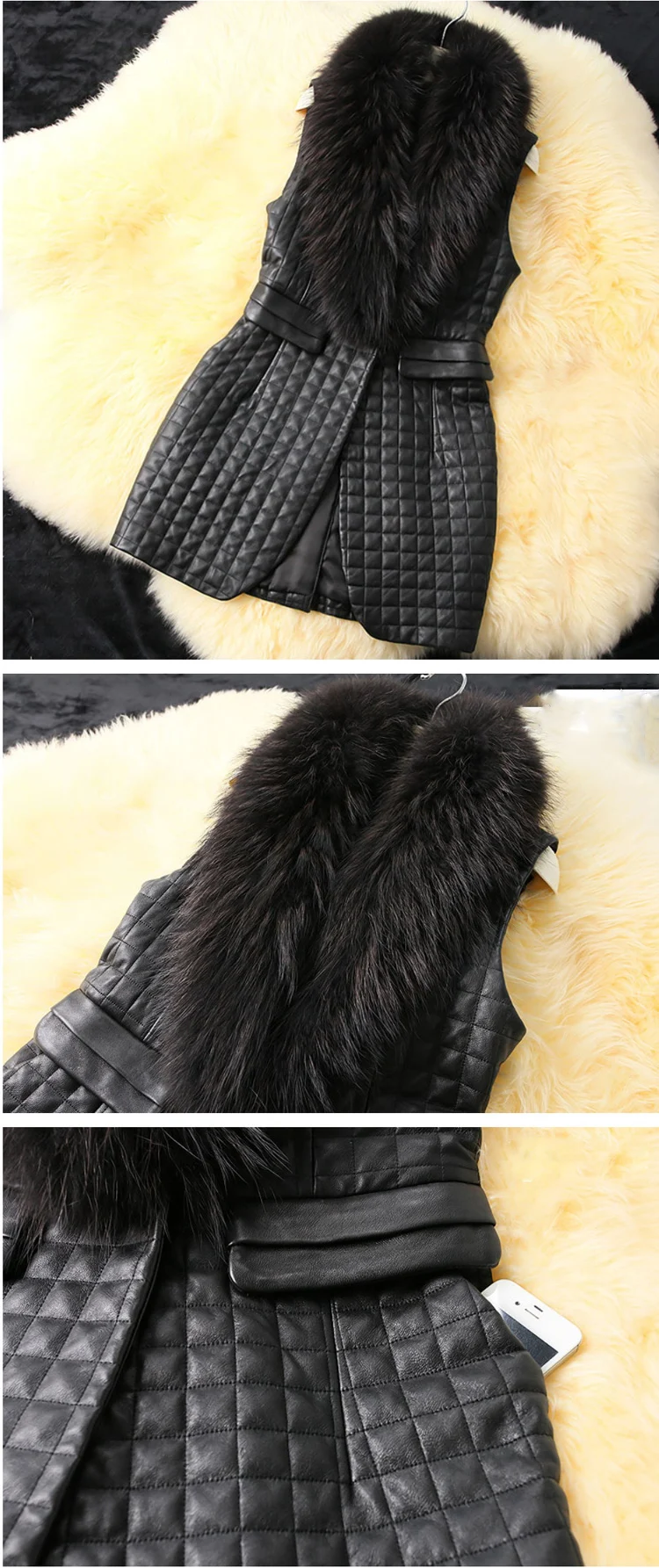 Vetement Winter Women's Faux Fur Coat Artificial Fur Vest Furry Vests Femme Jackets Plus Size Furry Fake Fur Gilet Z342