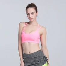 Бюстгальтер с лямками на спине, с вибрацией, для йоги, фитнеса, Спортивное нижнее белье, аксессуары для йоги, шорты для йоги