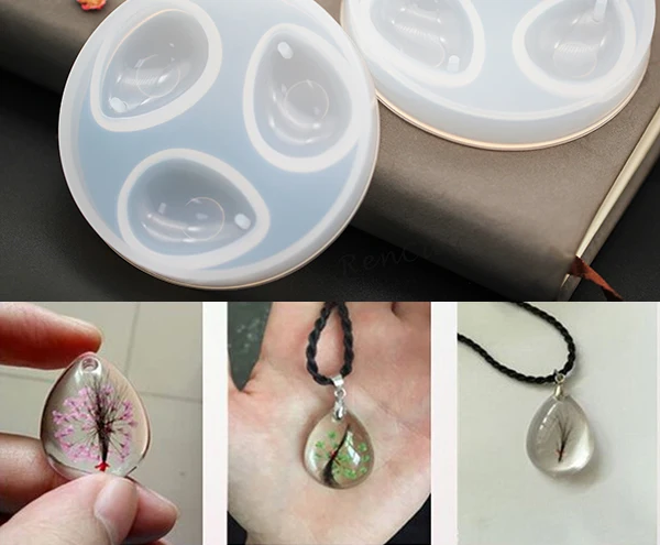 

1pcs Pendant Water Drop Gem Silicone Resin Mold For DIY Jewelry Making Craft Tool