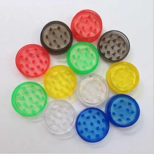 

2 Layer Round Shape Hard Plastic Herbal Herb Cigar Tobacco Grinder Smoke Spice Crusher Hand Muller Kitchen Use