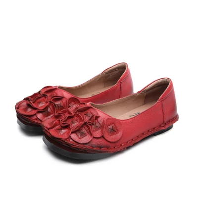 Г.; женские весенние туфли-лодочки из натуральной кожи на низком каблуке без застежки; женские мокасины с острым носком; лоферы; эспадрильи; 8998 - Color: red