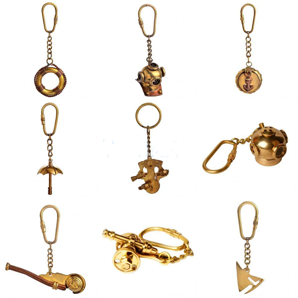 

Women Mens Gift Vintage Mixed Styles Design Steampunk Copper Keychain Keyring