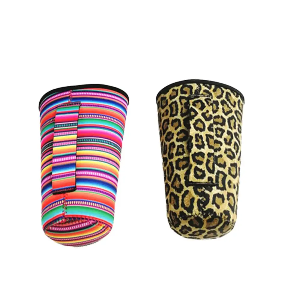 

2pc Leopard Print Rainbow Sunflower Mermaid Water Bottle Cover Neoprene Insulated Sleeve bag Case Pouch for 30oz Tumbler Cup