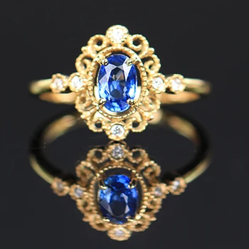 

0.4 Carat Natural Sapphire ring 925 sterling silver Lowest Price Women's King cluster ring Women party jewelry