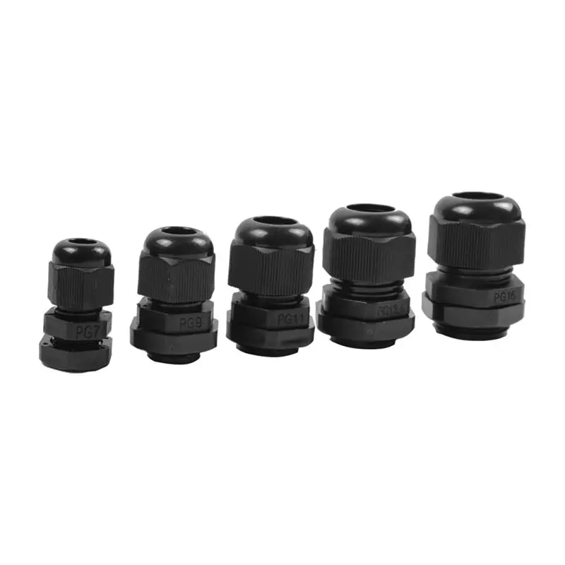 Plastic Waterproof Adjustable 3.5-13mm Cable Gland Joints PG7 PG9 PG11 PG13.5 PG16 24 Pcs,cable gland