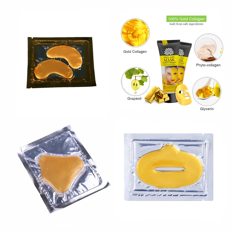 Новая 24 k Золотая маска порошок коллагеновый, для лица отбеливающие ...