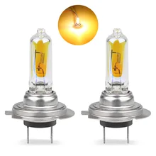2шт галогенный головной светильник H7 55 Вт 2300 К золотисто-желтый автомобильный налобный фонарь противотуманный светильник s авто лампа h7 55 Вт головной светильник автомобильный аксессуар