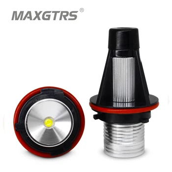 

MAXGTRS 2x 6W Bridgelux LED Chips LED Marker Angel Eyes Light Bulb White Blue Red for BMW E39 E53 E60 E61 E63 E64 E65 E66