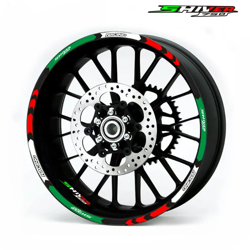 

12 Pcs New high quality Motorcycle Wheel Sticker stripe reflective Rim decals for Aprilia Shiver 750