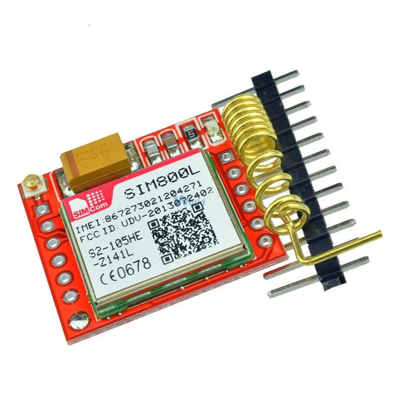 

Mini Smallest SIM800L GPRS GSM Module MicroSIM Card Core Wireless Board Quad-band TTL Serial Port With Antenna For Arduino