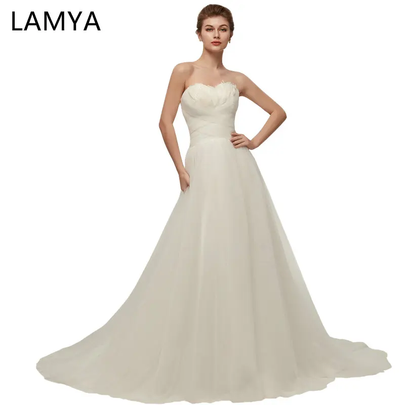 Aliexpress.com : Buy LAMYA A Line Chiffon Tiered Wedding Dress 2018