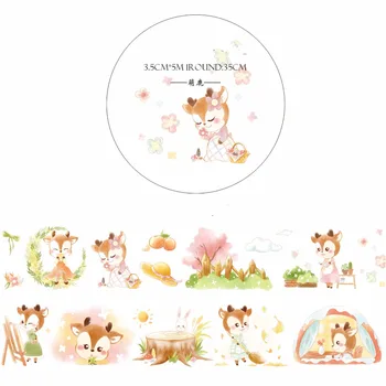

35mm wide Lovely deer decoration washi tape DIY planner scrapbooking diary album masking tape escolar