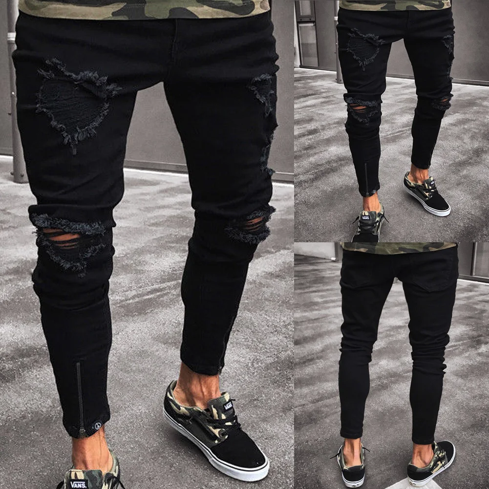 black slim tapered jeans mens