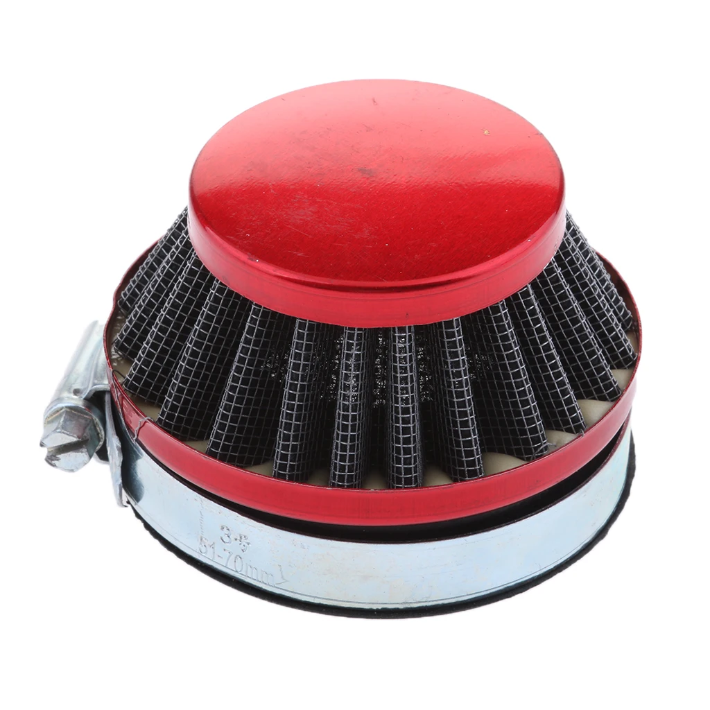 

1 Pcs 58mm Cone Air Filter With Rubberneck Coupler For 2.28 Inside Opening Carburetors 49CC-80CC 2-Stroke ATV Motorcycle Etc