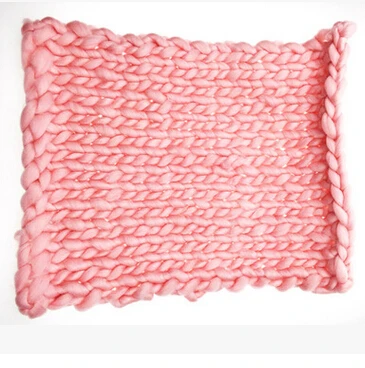 50*40 см новорожденных одеяло для фото корзина наполнитель фотографии задний фон фотообои ткань - Цвет: pink