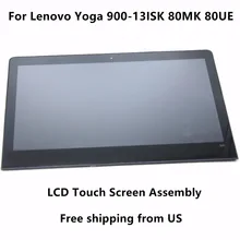 13.3″ IPS Touch Glass Digitizer + LCD Screen Display Assembly+ Bezel For Lenovo Yoga 900-13ISK 80MK 80UE 80MK003CUS 80UE003AUS