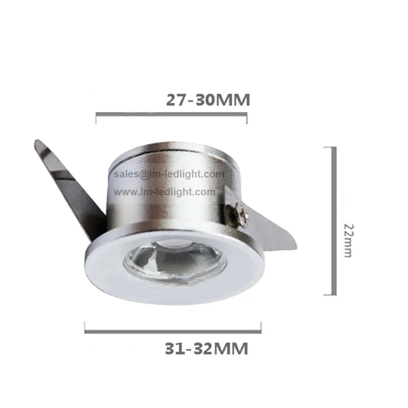 

30pcs jewelry showcase lighting 1W warm white 3000K day white 4000K pure white 6000K silver white kitchen cabinet light