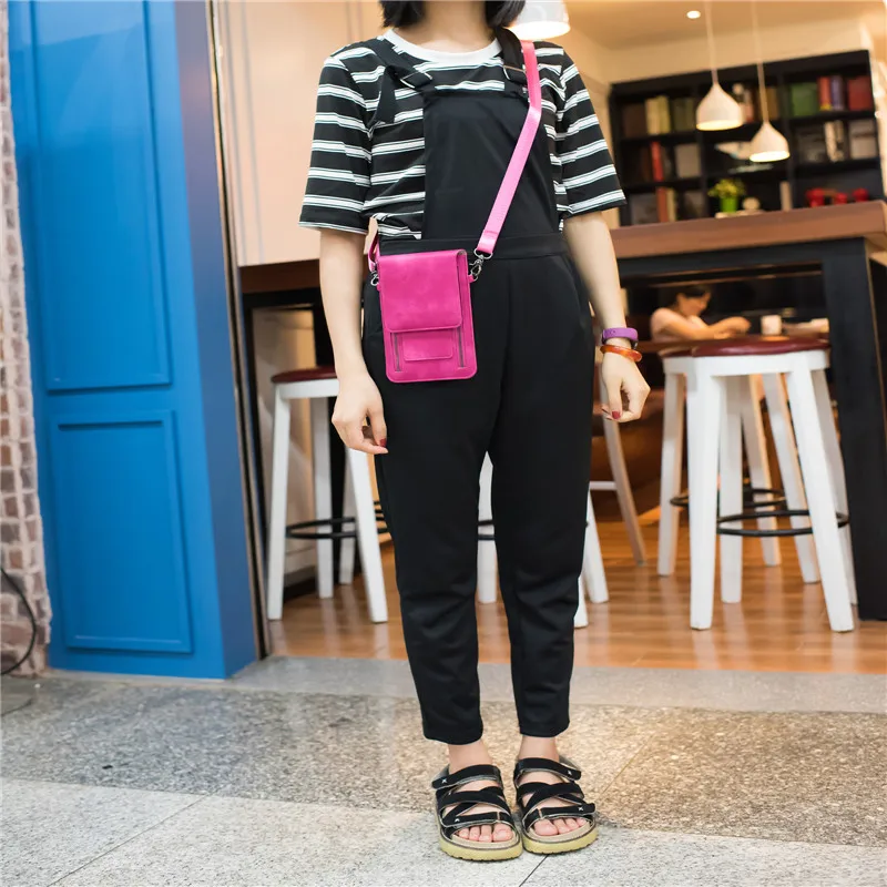 CHEZVOUS 4 Colors PU Leather 2 Zipper Phone Bag Vintage Women Shoulder Bags Crossbody Bags for Women for iPhone Samsung Huawei iphone 8 phone cases