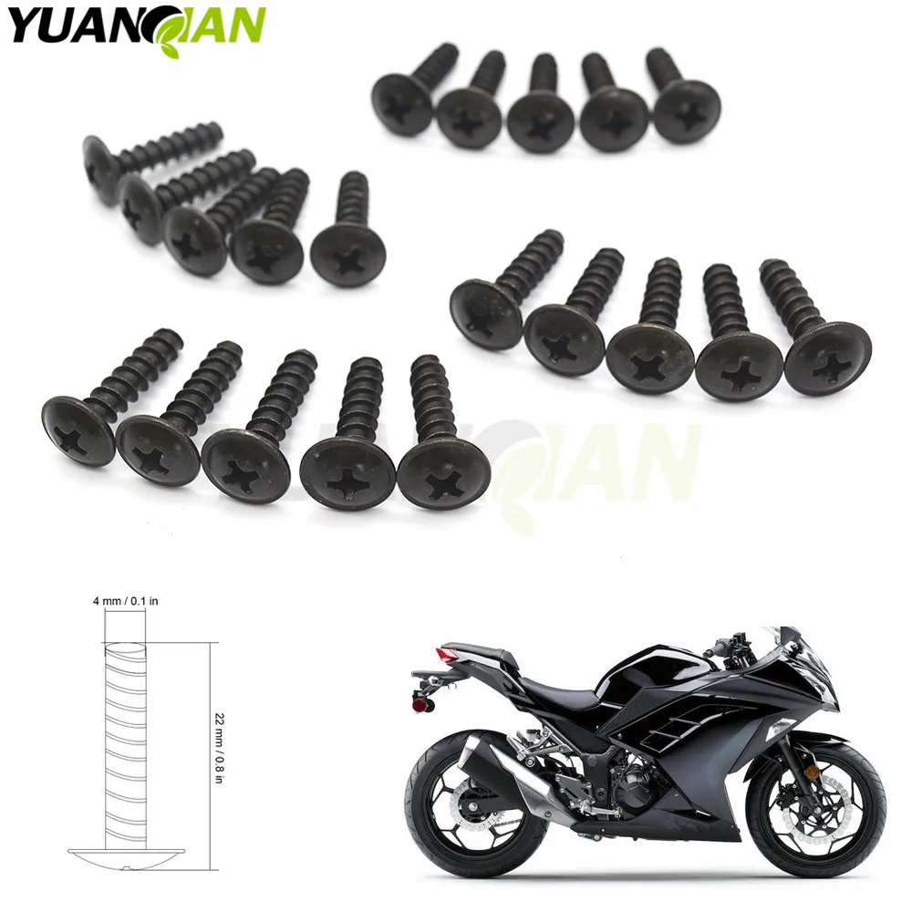 

20x High quality 4MM Motorcycle Accessories Fairing body work Bolts FOR YAMAHA Ducati 1198 S Honda CBR 1000 RR Kawasaki Z750 KTM