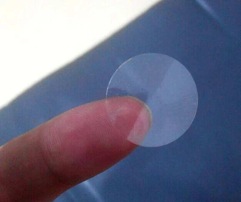 Wholesale blank clear seal stickers 25mm 1inch round pvc stickers 540pcs lot