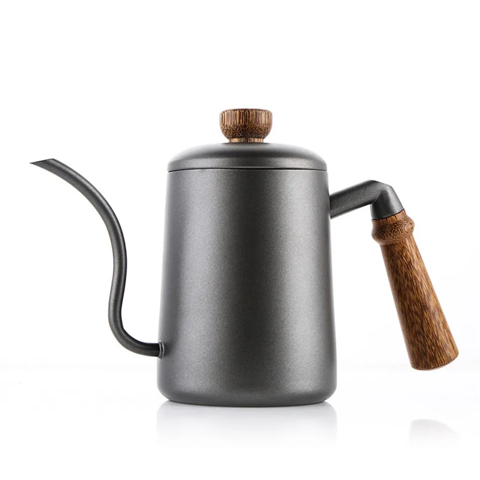 2019 New 600ml Wooden handle stainless steel Teapot Drip Coffee Pot Long Spout Kettle Cup Home Kitchen Tea Tool 2019 New 600ml Wooden handle stainless steel Teapot Drip Coffee Pot Long Spout Kettle Cup Home Kitchen Tea Tool