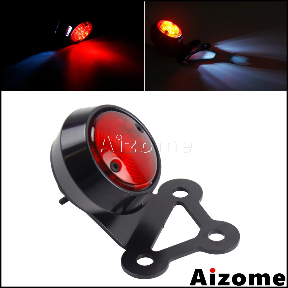 Brat Style Motorcycle Taillight Brake Stop Light LED Taillights Old School Tail For Harley Honda Yamaha Cafe Racer Custom |