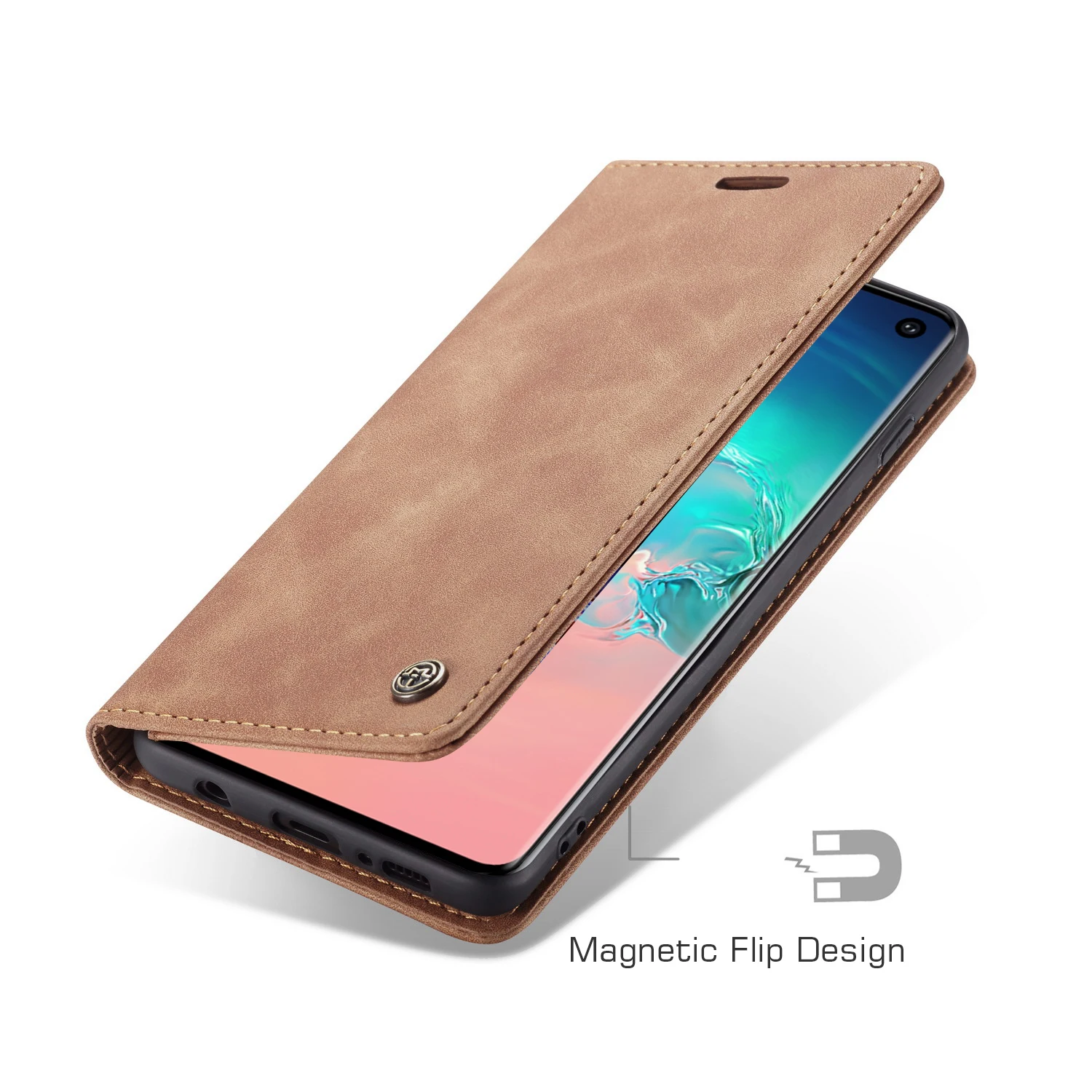 CaseMe Phone Case For Samsung Galaxy S10 5G Luxury Credit Card Stand Magnetic Leather Flip Cover For Samsung S10 5G S10Plus A70