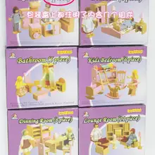 1 номер детские деревянного кукольного домика; для детей; из дерева дом с мебель для кухни/мебель для спальни/столовая мебель для гостиной/Рождественские подарки