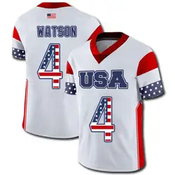 Мужские Американский Футбол флаг США Команда Джерси 4 Deshaun Уотсон майки с принтом имя и номер не выцветает