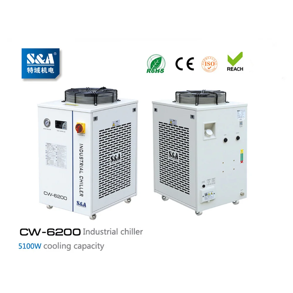 

S&A industrial chiller CW-6200 AN water cooling chiller for fiber laser metal cutting machine 1000W 1200W