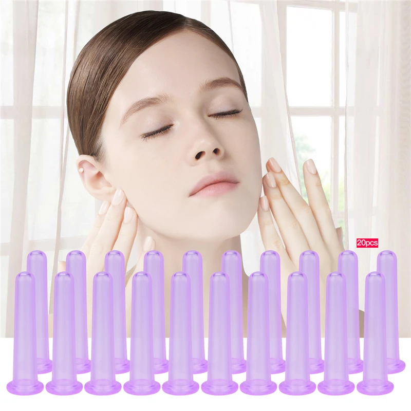 

20 Pcs Vacuum Silicone Cupping Cup Set Facial Body Therapy Cans Suction Cup Anti-cellulite Massager Detox Moisture Absorber 31