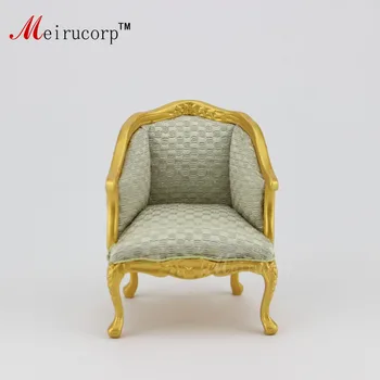 

Dollhouse 1:12 scale Miniature furniture Handmade Golden yellow Chair10469