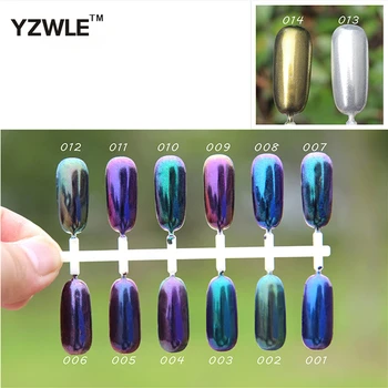 

1g/box Shinning Mirror holographic powder Gorgeous Nail Art Chrome Pigment Glitters Dust Nail Art Decorations