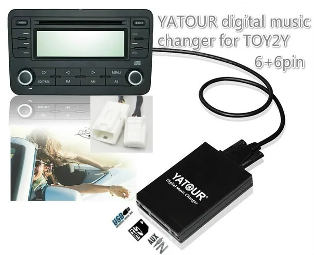 Yatour Audio YTM06 цифровой музыкальный проигрыватель для SCION/LEXUS/Toyota Camry Celica Corolla USB SD AUX адаптер