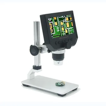 4.3 LCD Electronic HD Video Microscopes USB Endoscope Magnifier Camera Al-alloy Stent Portable 600X 3.6MP Digital Microscope 600x 3 6mp 4 3 inch hd led digital microscope mobile phone maintenance microscope electronic microscope video magnifier