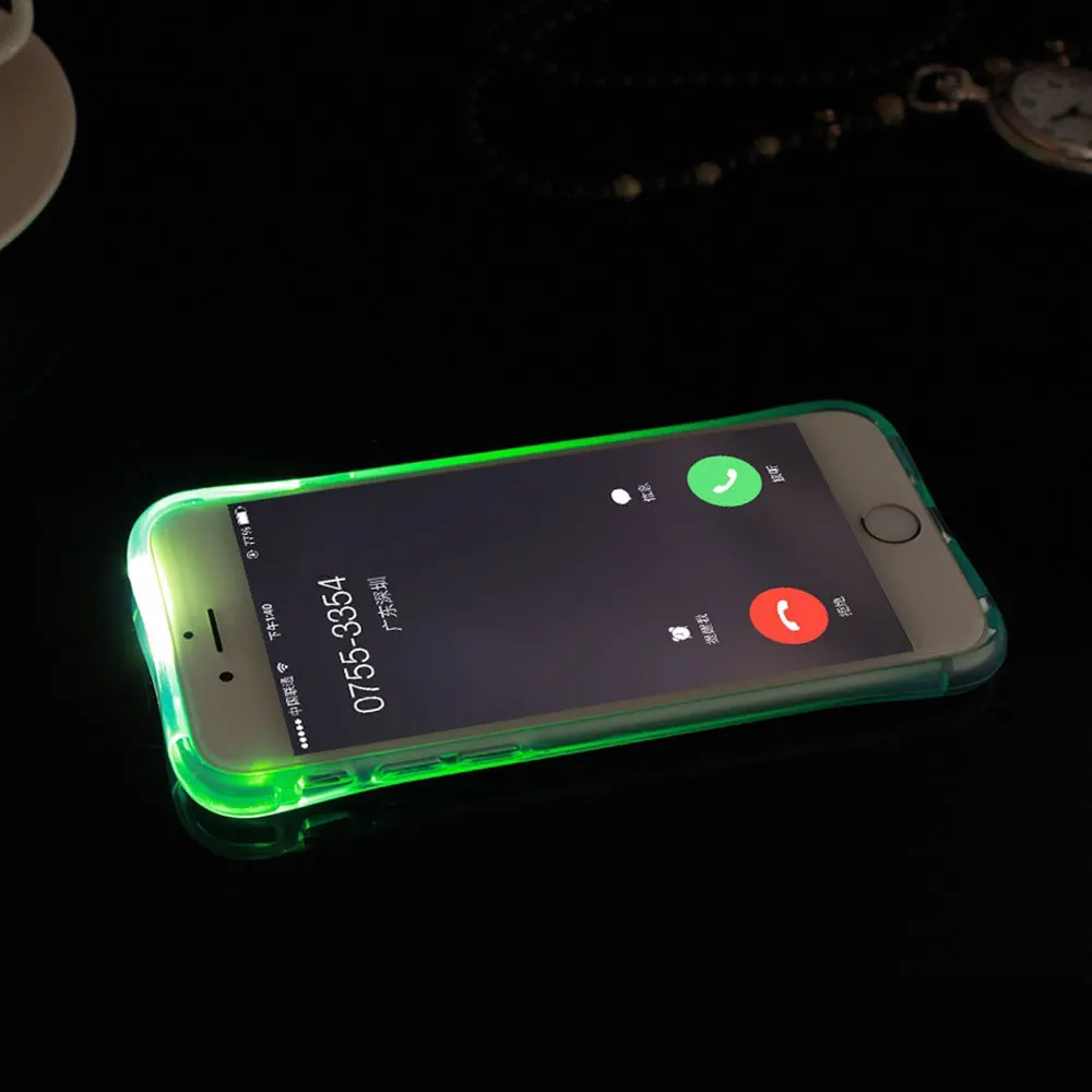Чехол для телефона из мягкого ТПУ со светодиодной подсветкой iPhone 5 6 6S 6s SE