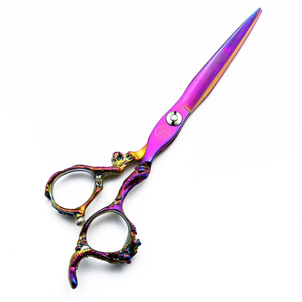 rainbow hair cutting scissors